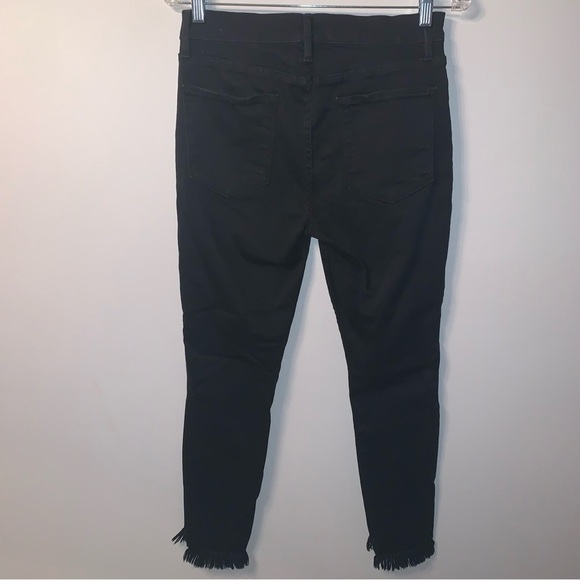Frame Le High Skinny Black High Rise Jeans Ankle 30 - Picture 2 of 8
